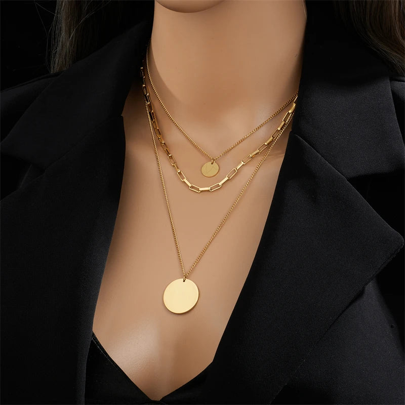Luna Layered Gold Necklace