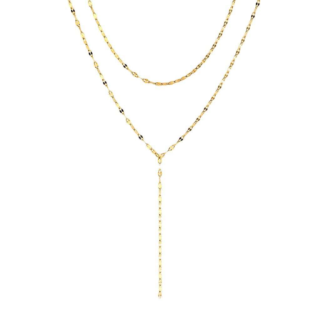Luna Double-Layer Y Necklace