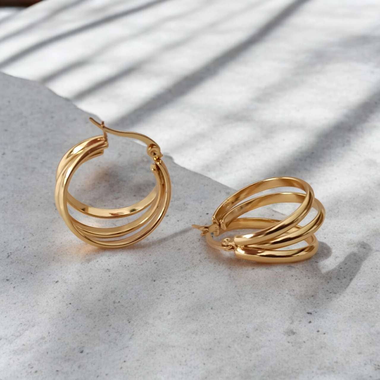 Luna Gold Hoop Earrings