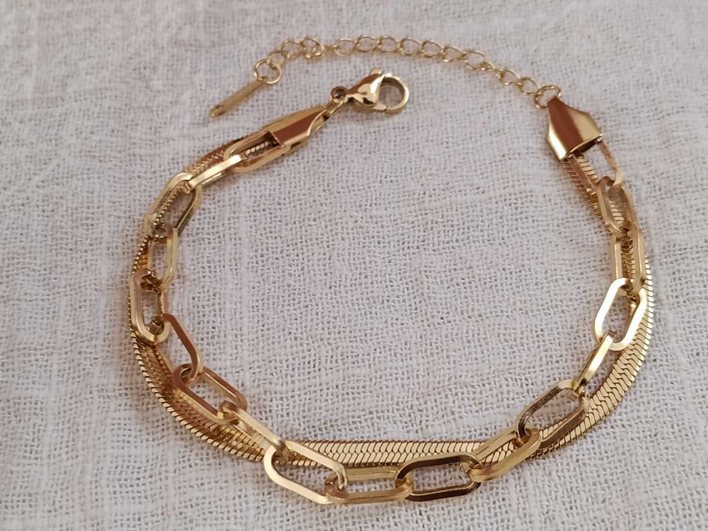 Amara Double-Link Gold Bracelet