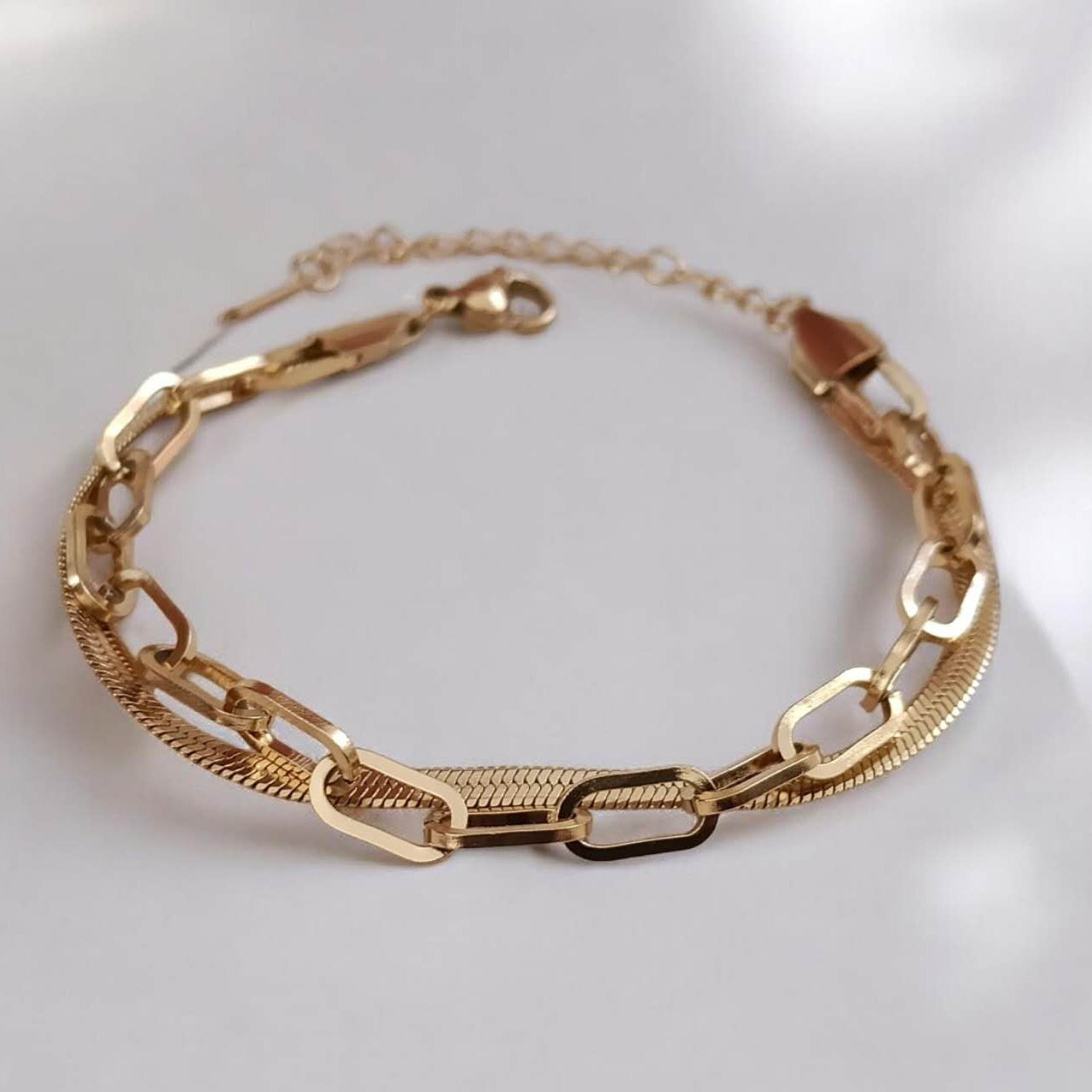 Amara Double-Link Gold Bracelet