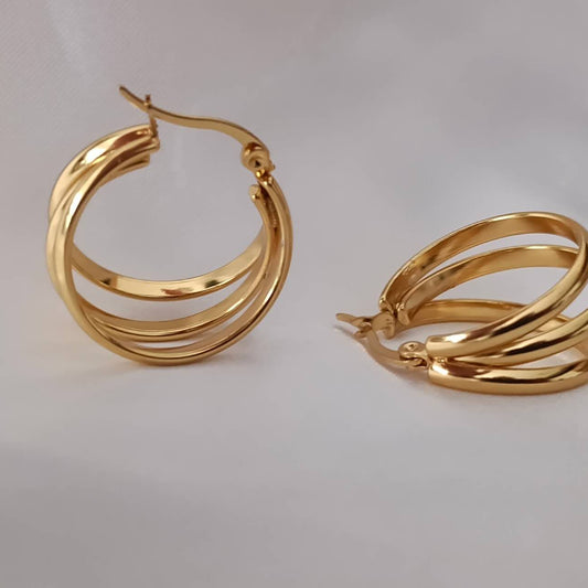 Luna Gold Hoop Earrings