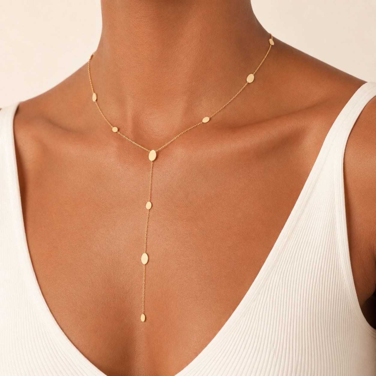 Villioro Waterproof Gold Drop Necklace