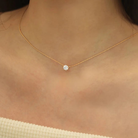 Élise Gold Zircon Necklace