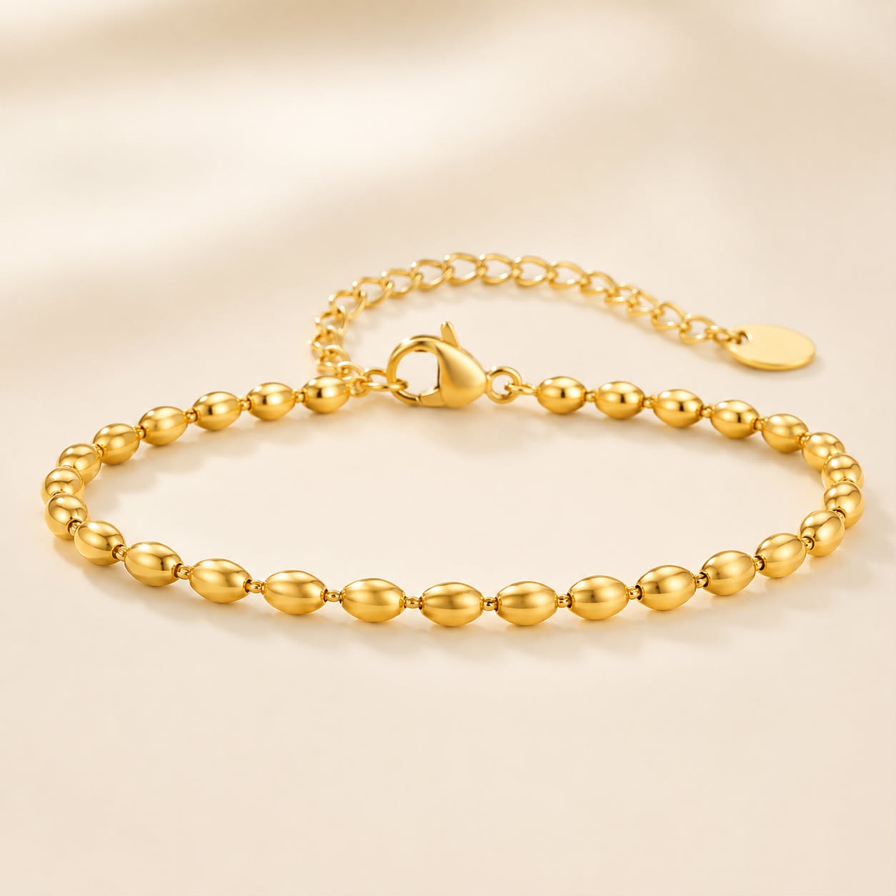 Villioro Gold Beaded Anklet