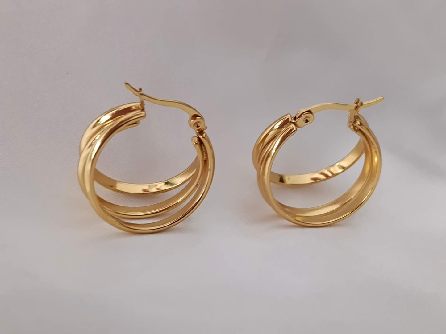 Luna Gold Hoop Earrings
