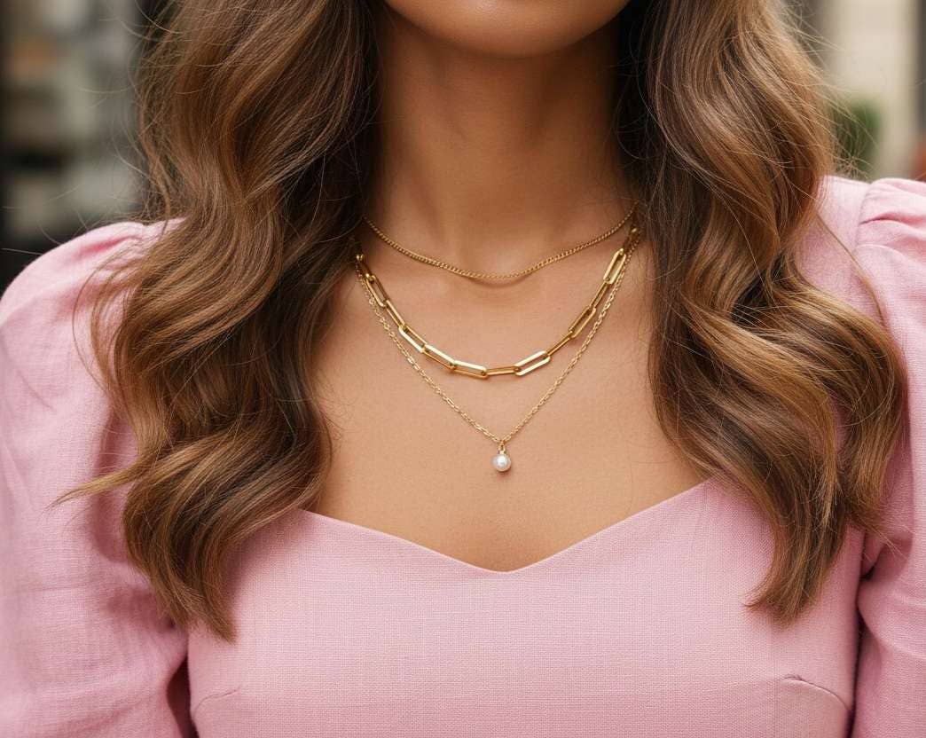 Élise Gold Zircon Necklace