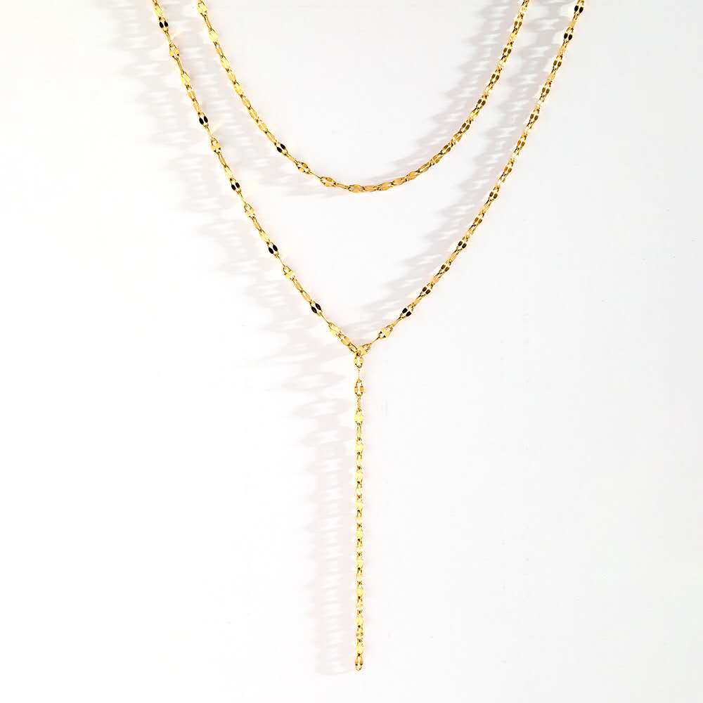 Luna Double-Layer Y Necklace